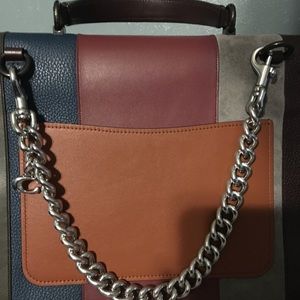 Coach C Chain Bag Shoulder Strap Silver Purse Decoration